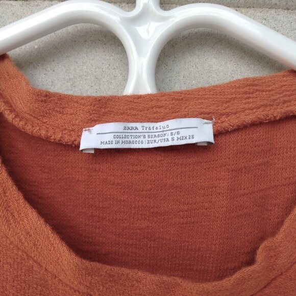 Zara Trafaluc Orange Tunic Top Dress - Picture 7 of 10
